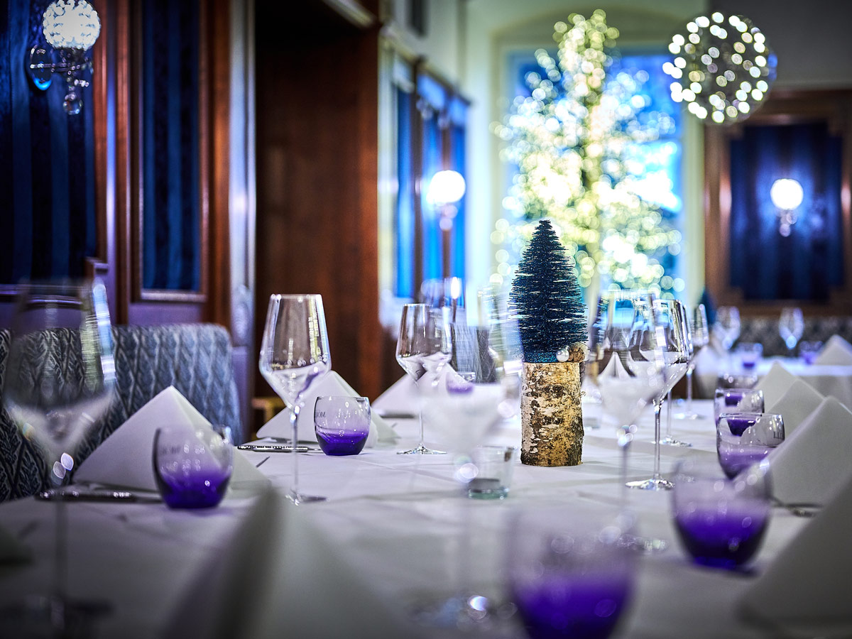 Weihnachtsdeko im Restaurant