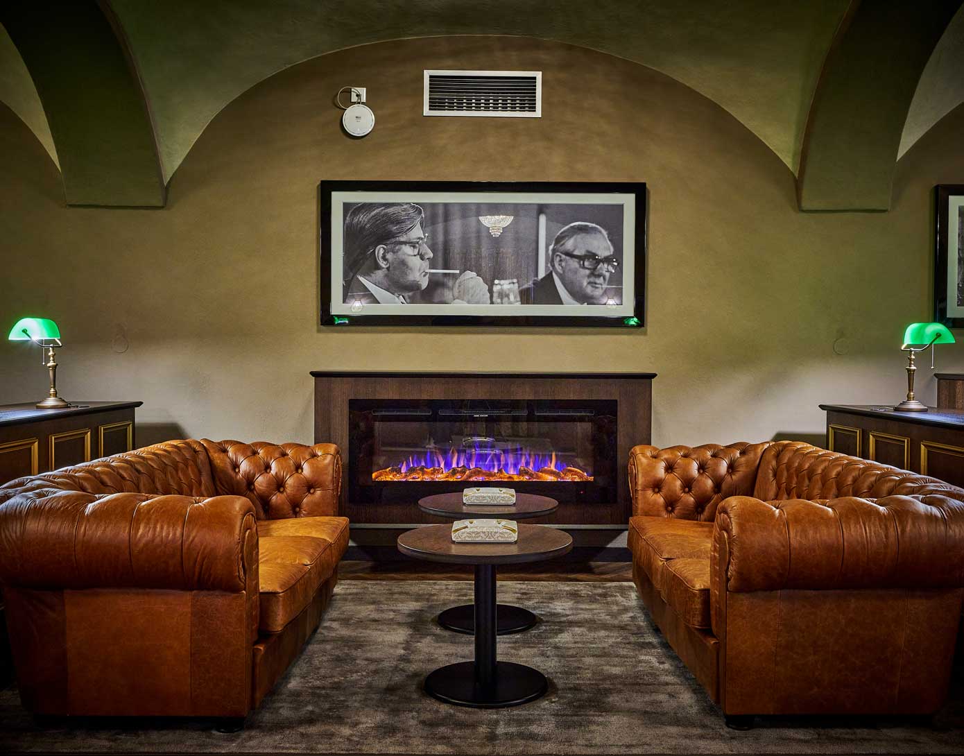 Sitzecken in der Smoking Lounge